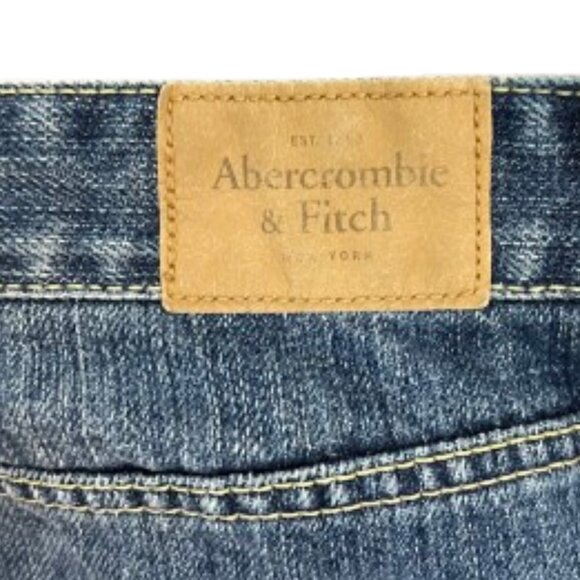 Abercrombie & Fitch Distressed Denim Mini Skirt – Size 10 - Picture 6 of 7